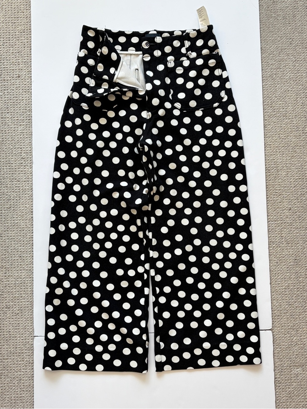 Maeve Anthropologie the Colette Black White Polka Dot Pants Size 28